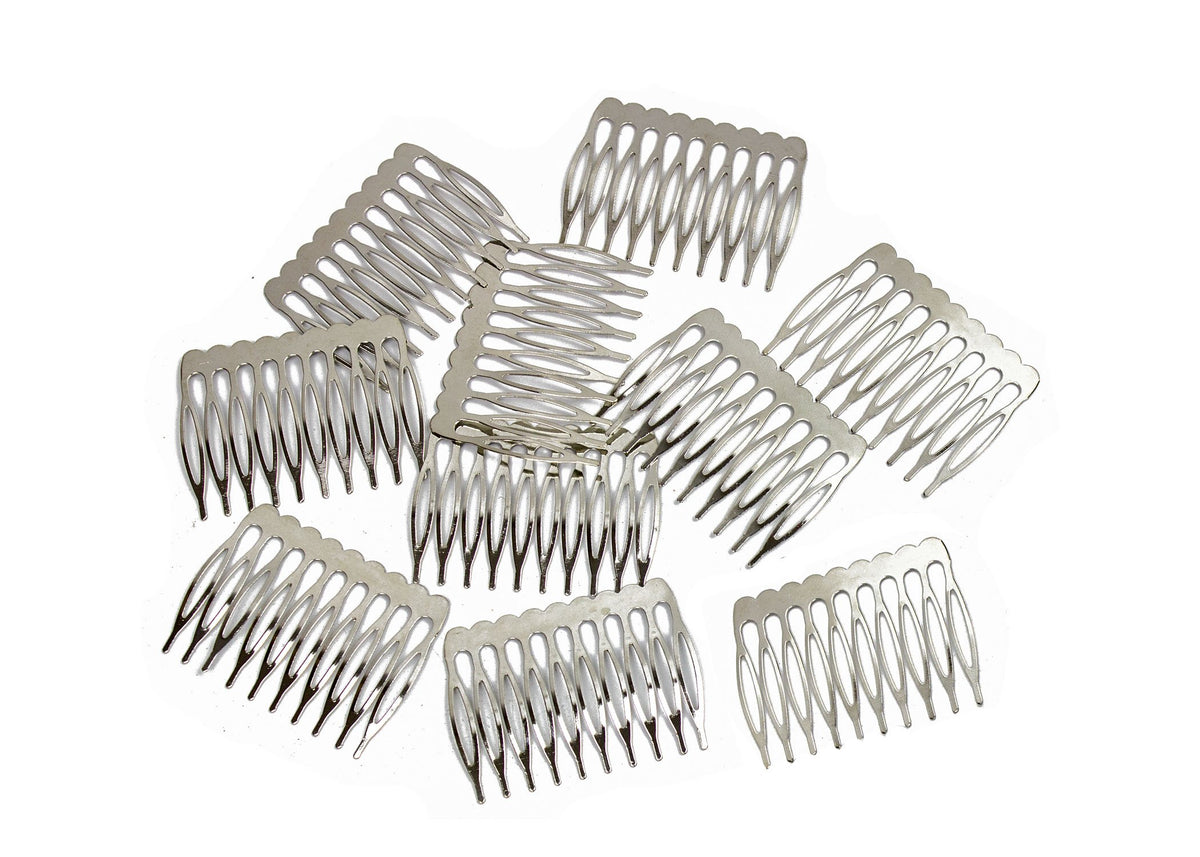 Metal Millinery or Veil Hair Comb 2" Wide - 10 Pieces - Humboldt Haberdashery