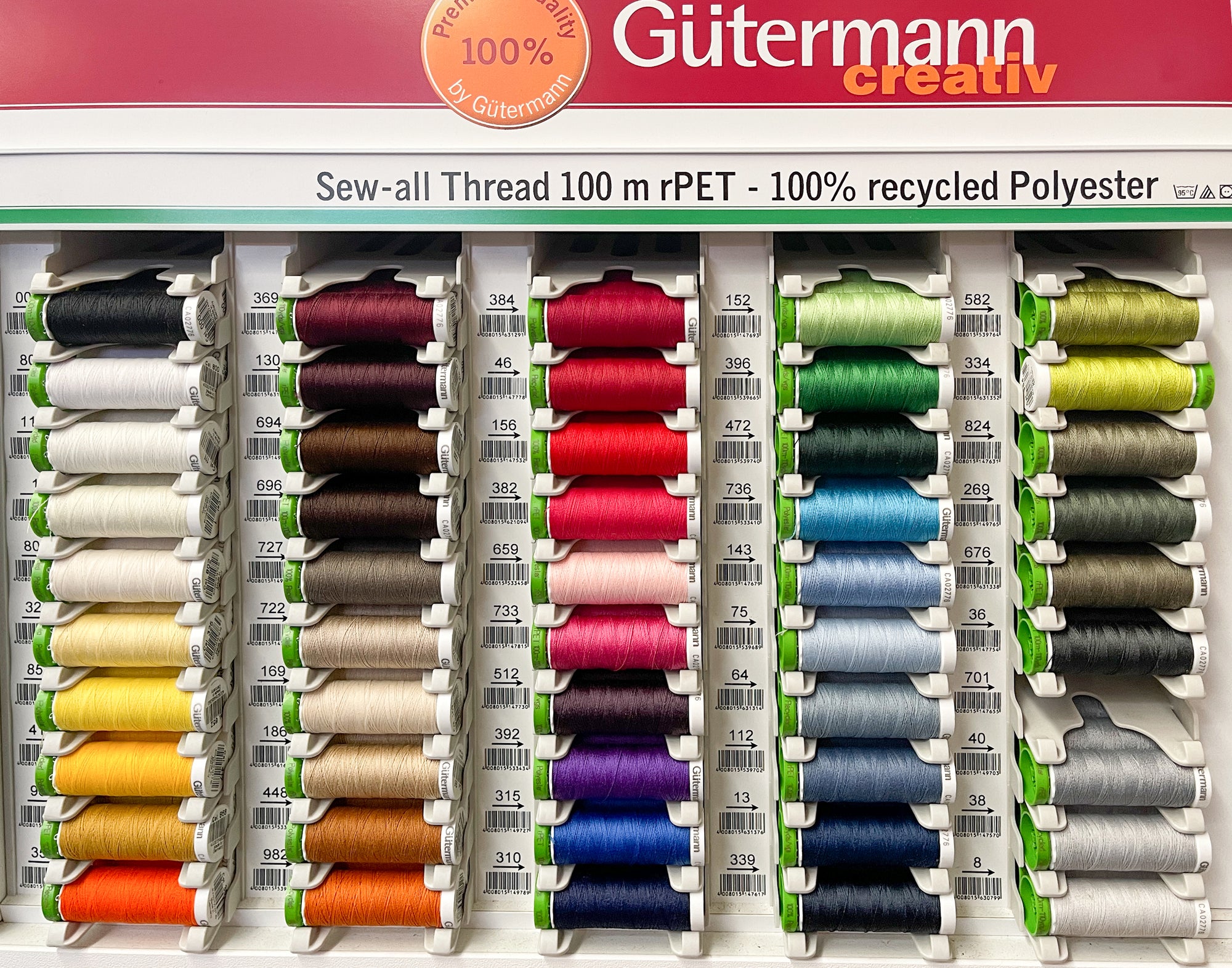 Gutermann Recycled Polyester rPET Thread 110 Yards