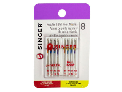 Singer Regular and Ball Point Sewing Machine Needles - Eight Pieces - Humboldt Haberdashery