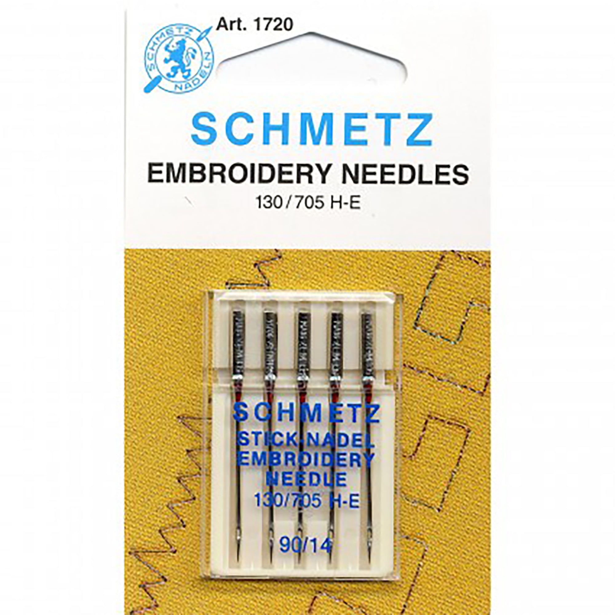 Schmetz Embroidery Needles Sizes 14/90 5 Pcs