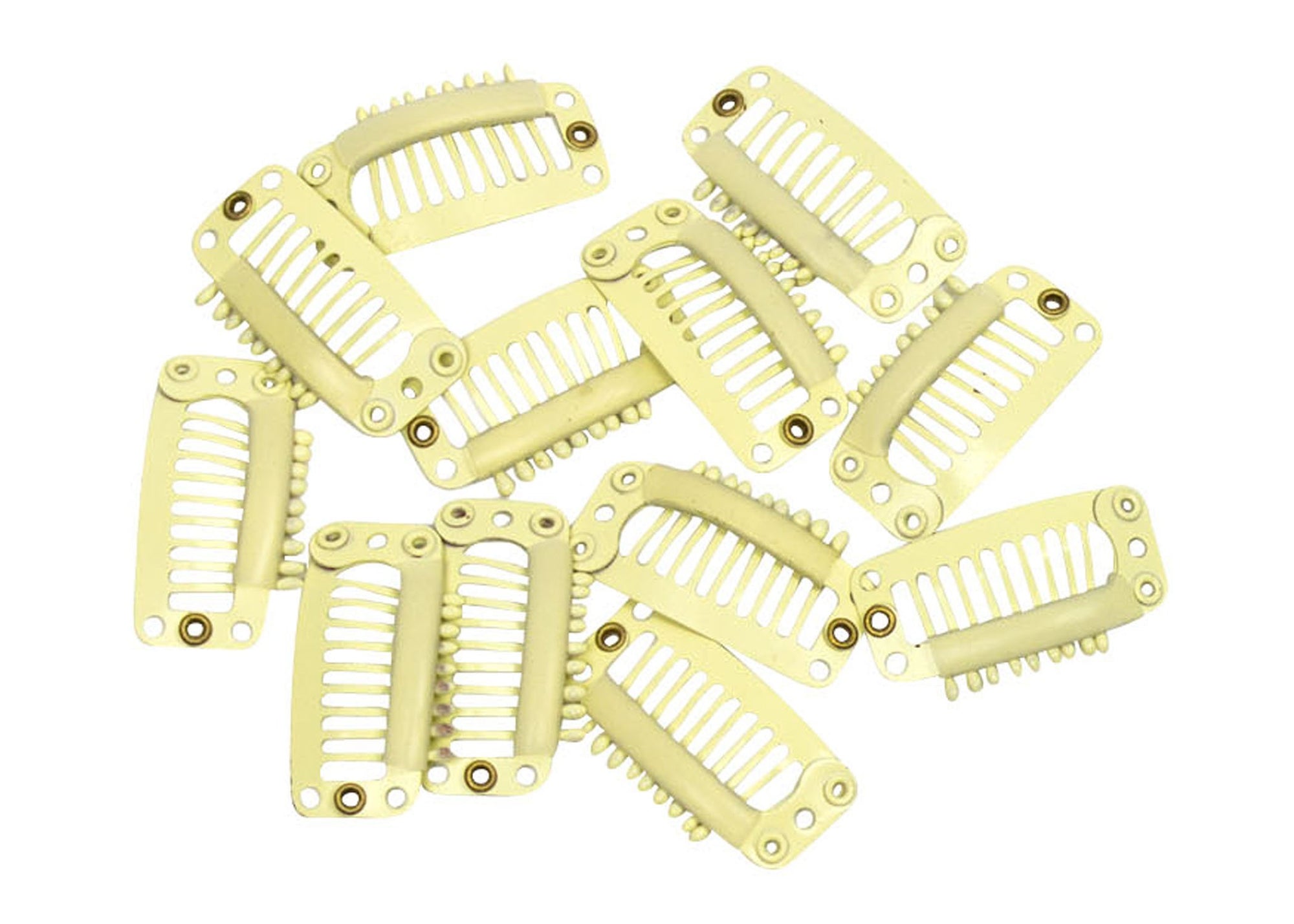 Snap Comb Hair Clips for Veil, Hair Extentions 32mm - 12 Pieces - Humboldt Haberdashery