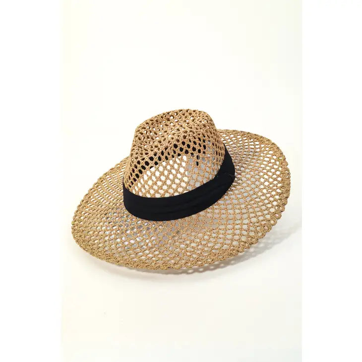 Braided Open Weave Fashion Sun Hat