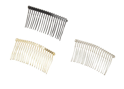 Twisted Wire Comb for Veils and Headpieces 3" Long - Four Pieces - Humboldt Haberdashery