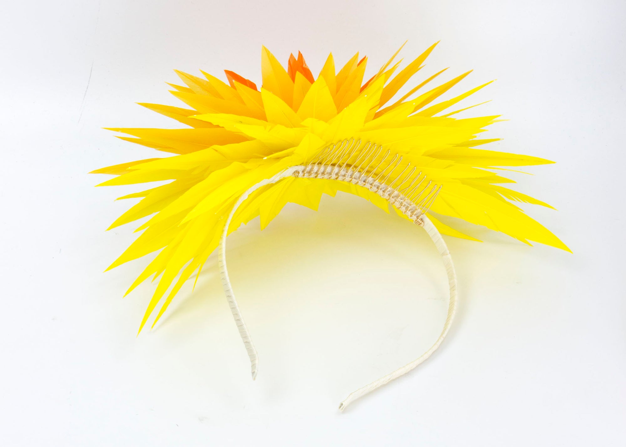 Sunburst Lotus Feather Fascinator